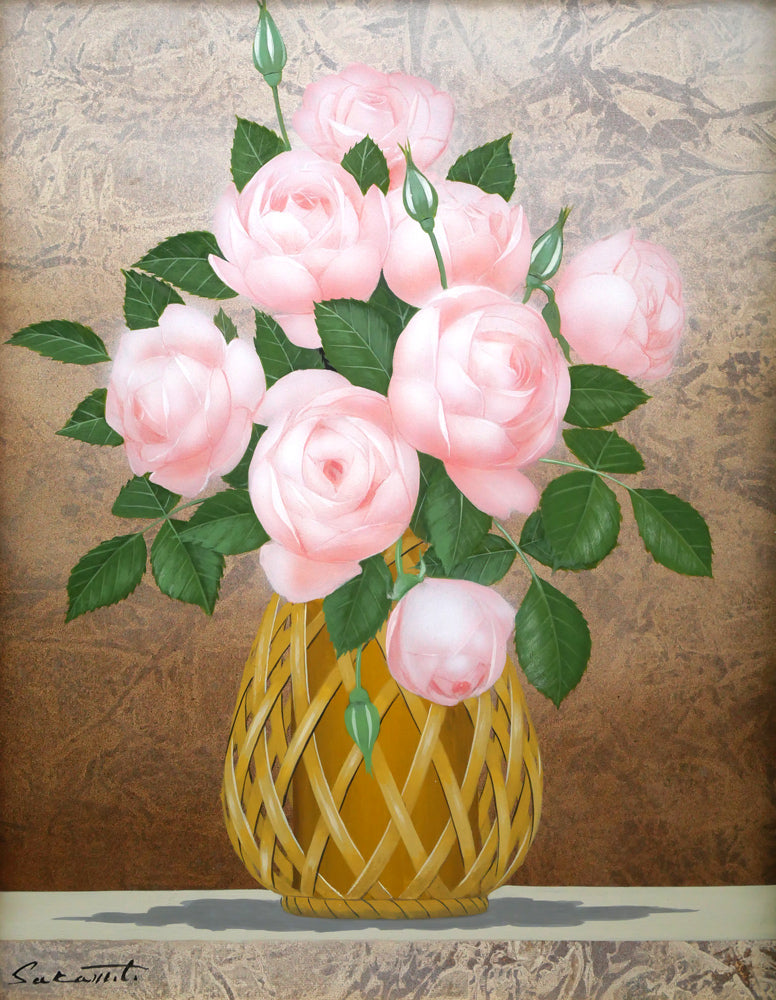 真作】則武ヤスヒロ 「どこから来たの？」油彩 F6号 松坂屋 希少 真作