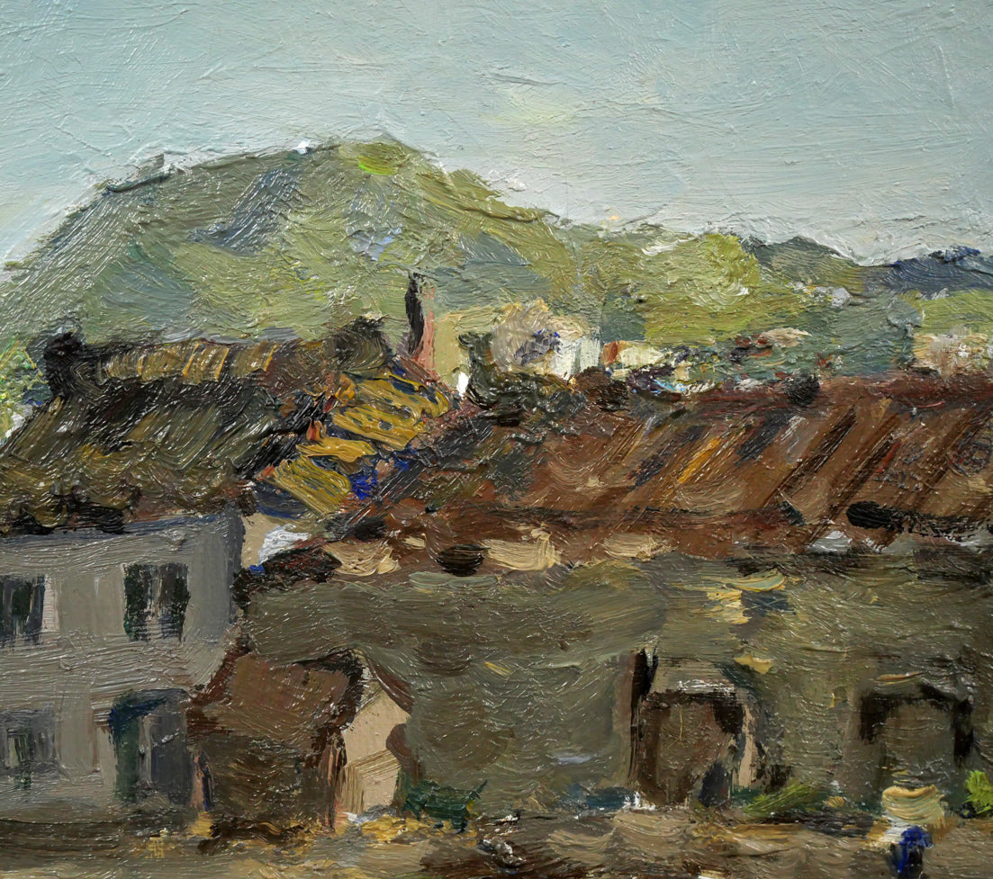 ☆田中 進☆「おたる運河」油絵 F3号 ◇財界さっぽろ等表紙絵◇