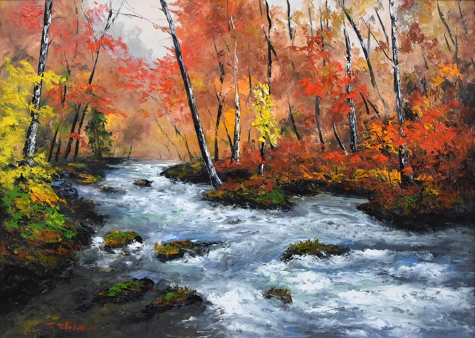 佐藤忠彦) 風景画 キャンバス 油絵 横41×縦32 真作 840449AA95DP 風景画