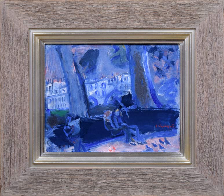 肉質油絵横F6 雪景色竹内敏彦額装仕上げ品