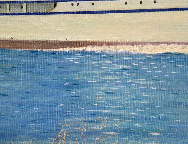 油彩画 高間惣七 『ヨット』 F8号 油彩画 高間惣七 『ヨット』 F8号