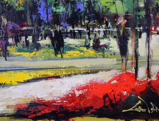 油絵 専用 ならんだゼラニウム 油絵 専用 ならんだゼラニウム 油絵