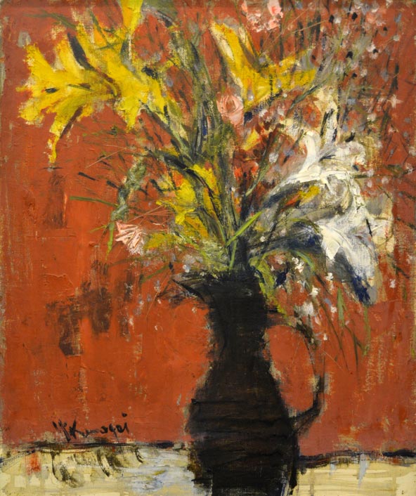 久保吉郎 油絵 華 花 絵画 16 久保吉郎 油絵 華 花 絵画 16