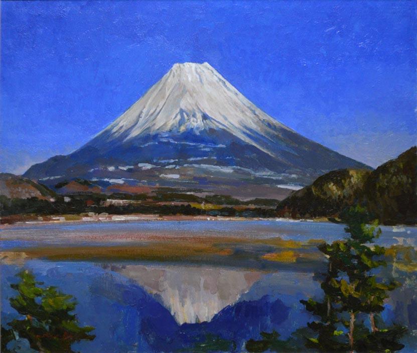 成田環様の作品、富士山 富士山 日本画 成田環作家印付き 成田環様の