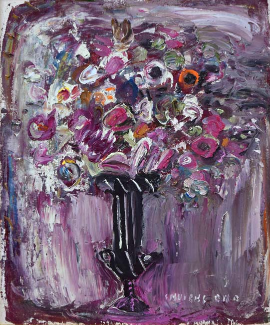 油絵 よっこ まるまるとした大きいお花 油絵 よっこ まるまるとした