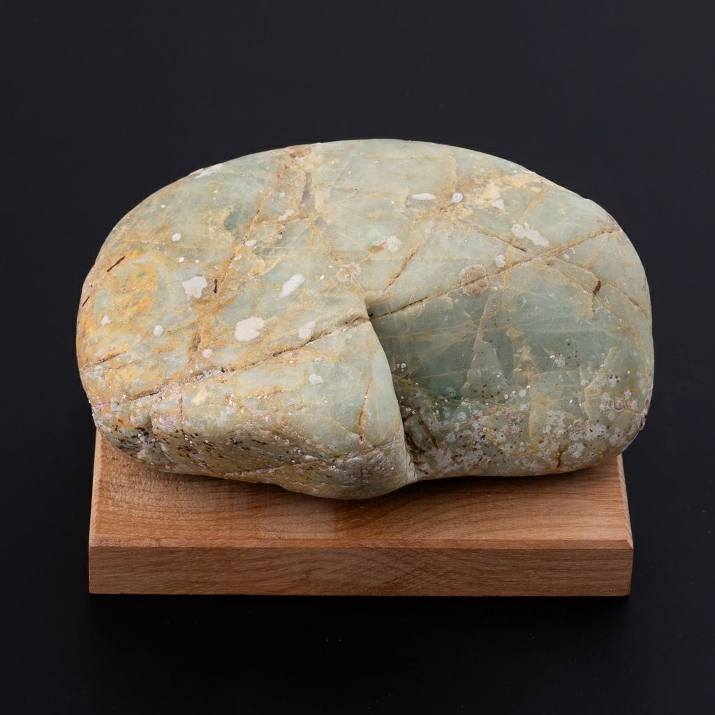 海石・親不知産・1,200g】（高品質淡緑色ヒスイ）糸魚川天然翡翠原石