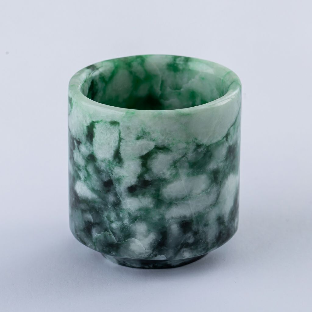 濃緑色まだら・艶美麗・容量：50cc】（プレミアム濃緑色ヒスイ）糸魚川