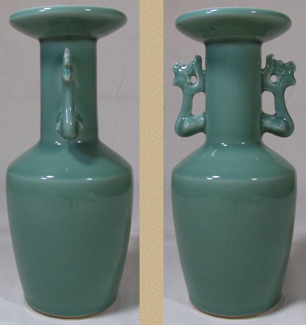 砧青磁鳳凰耳花瓶｜新・古美術 高美堂（こうびどう）｜掛軸販売・通販