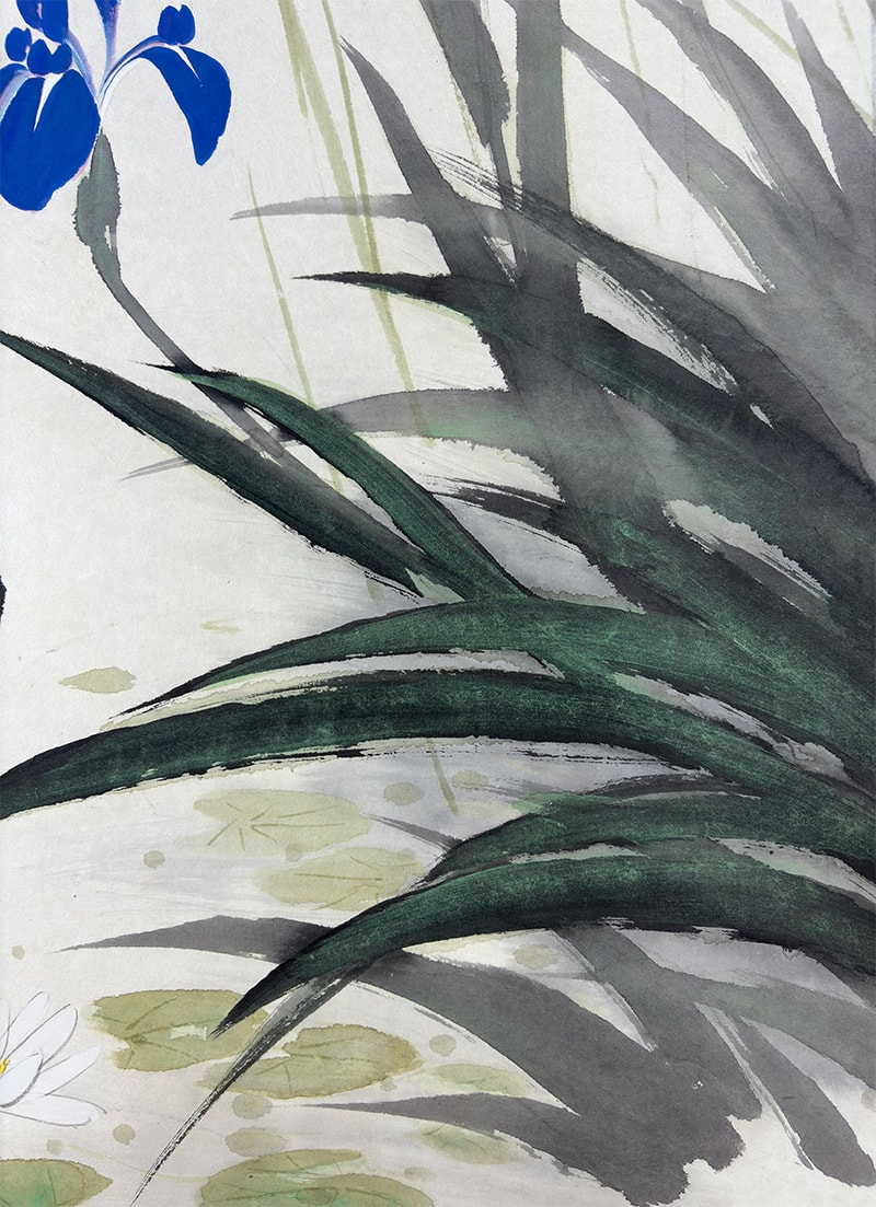 燕子花に水禽｜新・古美術 高美堂（こうびどう）｜掛軸販売・通販