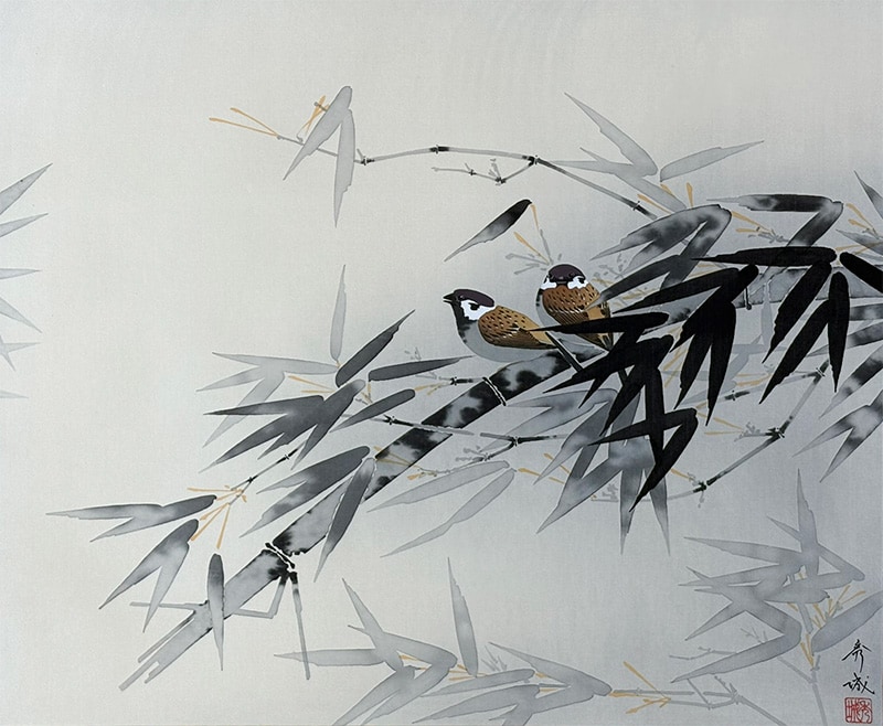 竹雀｜新・古美術 高美堂（こうびどう）｜掛軸販売・通販・買取｜骨董