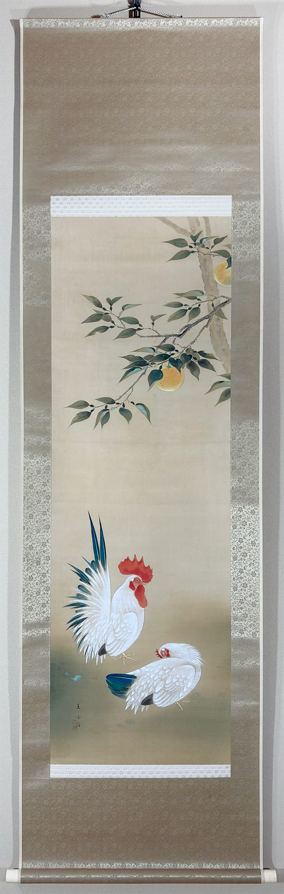 小林立堂自筆『戯犬図』掛軸 【公式通販】