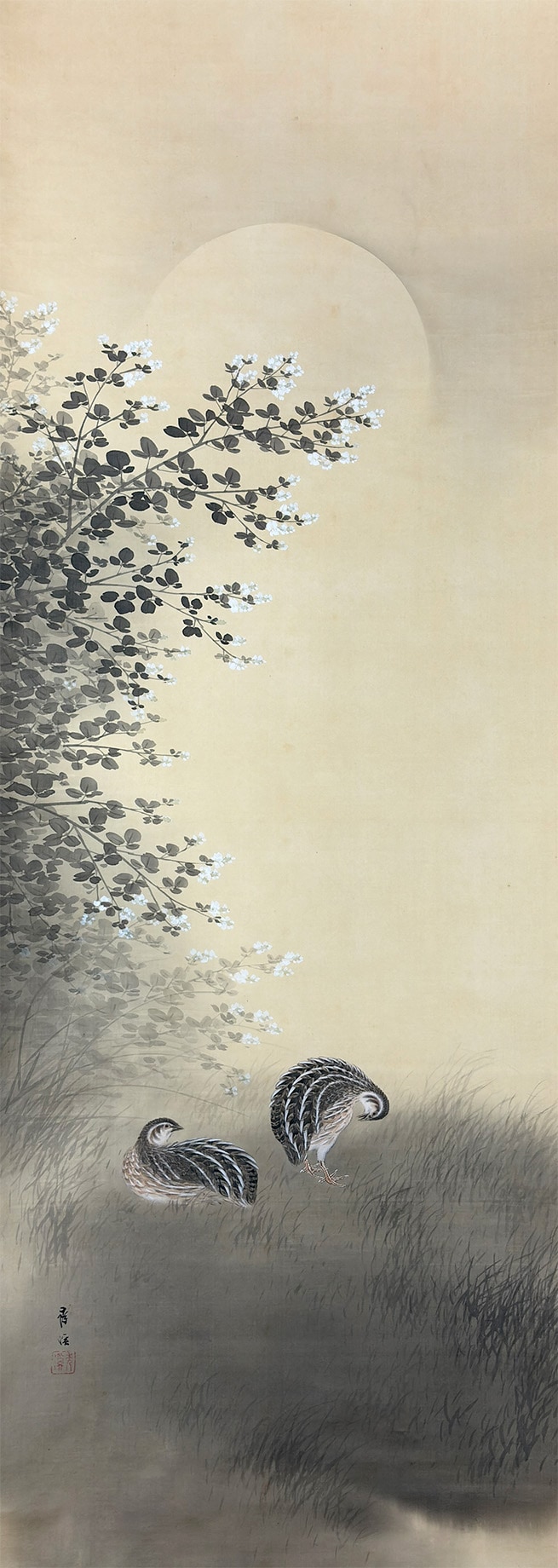 月下萩鶉｜新・古美術 高美堂（こうびどう）｜掛軸販売・通販・買取