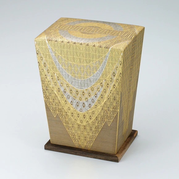 金箔装飾❤️六角 壽香合 木箱付き 金箔装飾❤️六角 壽香合 木箱付き