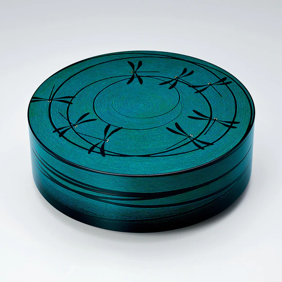 北京彫漆 漆器 菓子器 ドラゴン彫刻付き 北京彫漆 漆器 菓子器