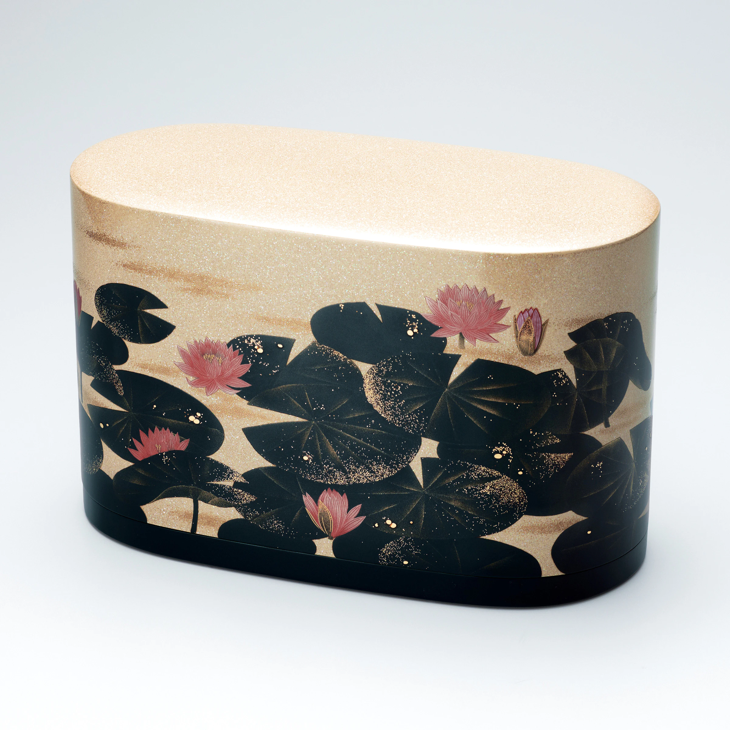 名工加賀蒔絵師太田抱逸作蒔絵描金手形盆 家紋 輪島塗 漆器 盆 共箱