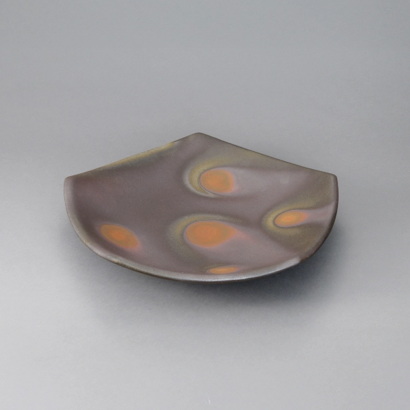 備前窯変組葉皿(岩本 哲也)｜ギャラリージャパン