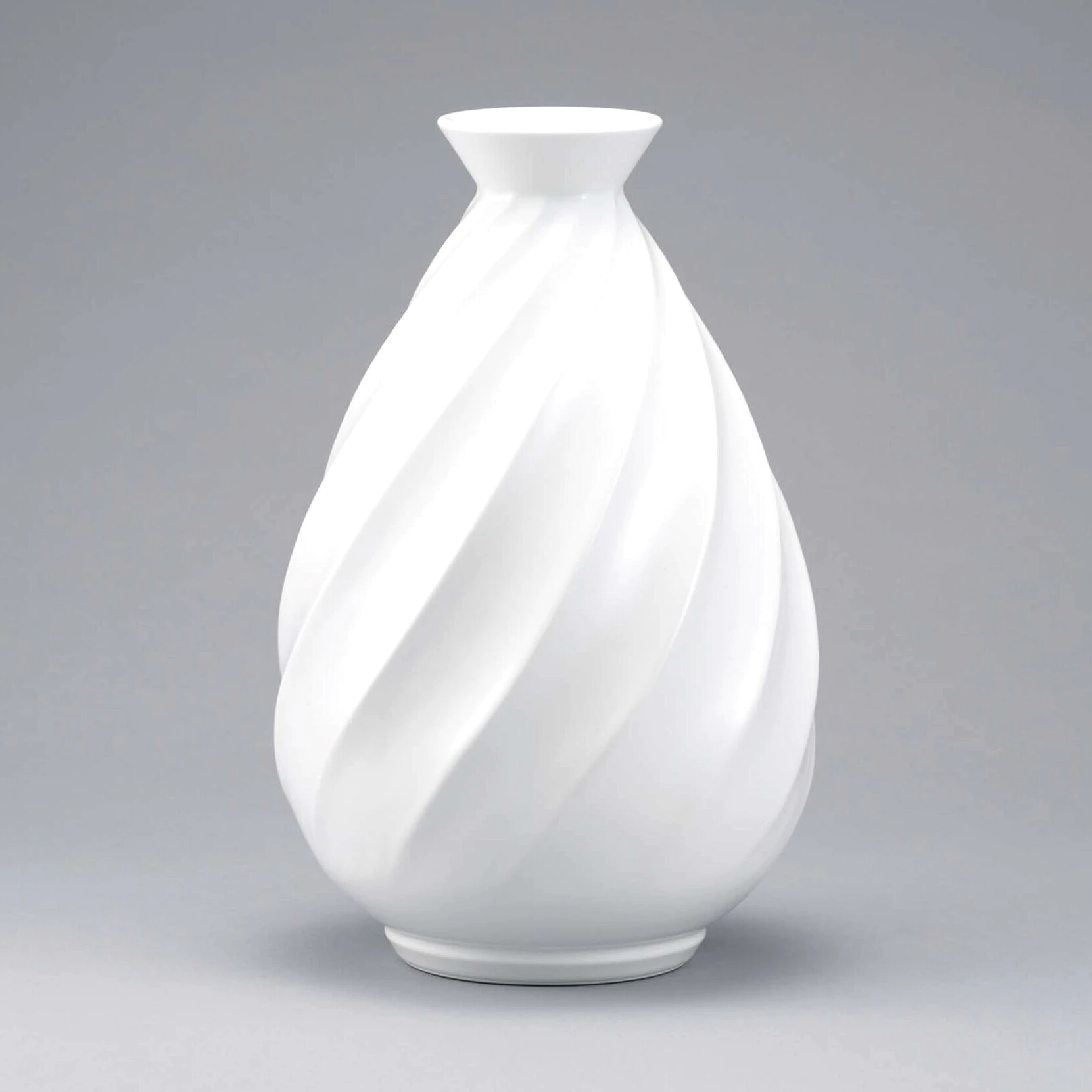 白磁渦文花瓶(井上 萬二)｜ギャラリージャパン