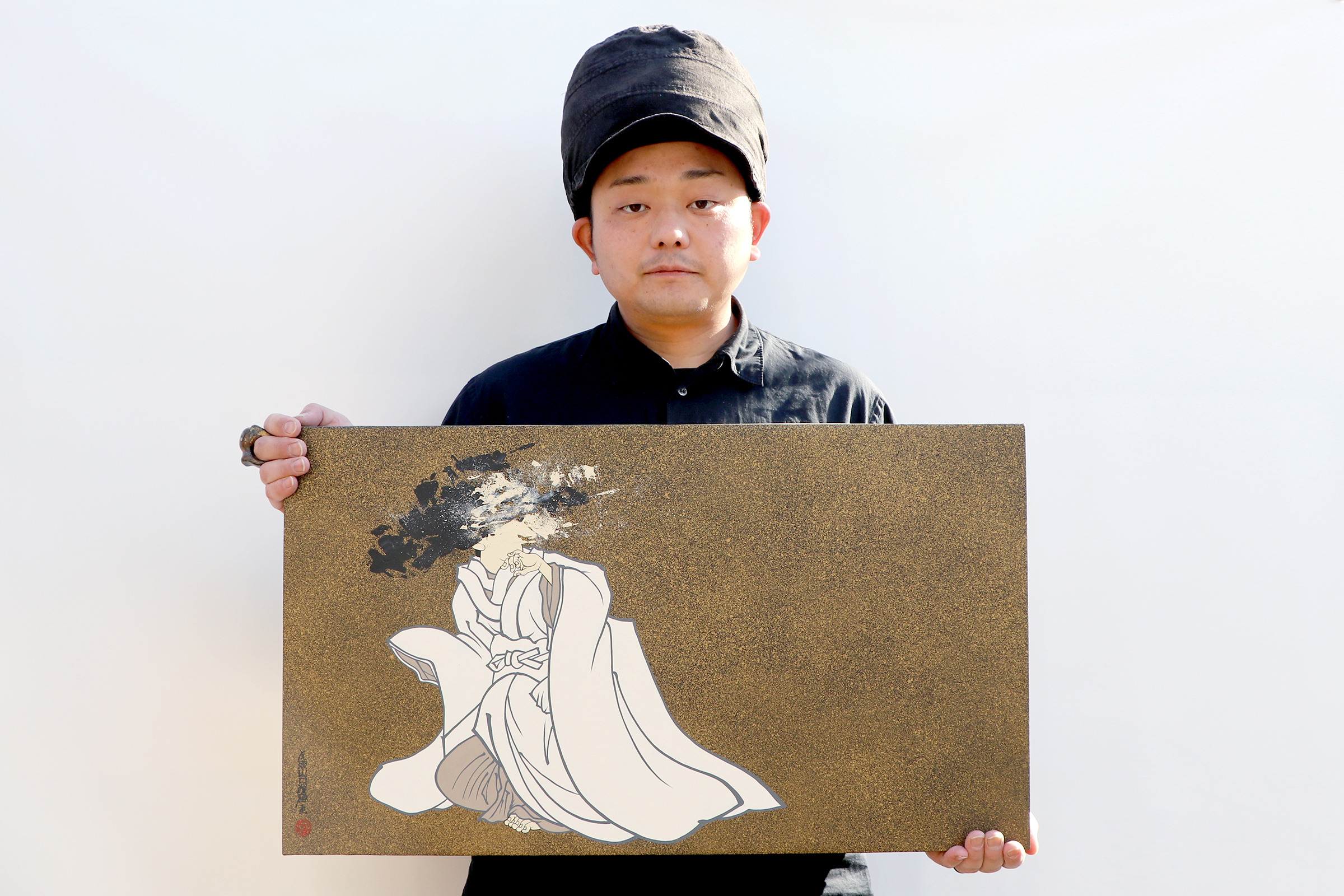 なかがわ寛奈 油彩画 「目は口ほどに」 なかがわ寛奈 油彩画 「目は口