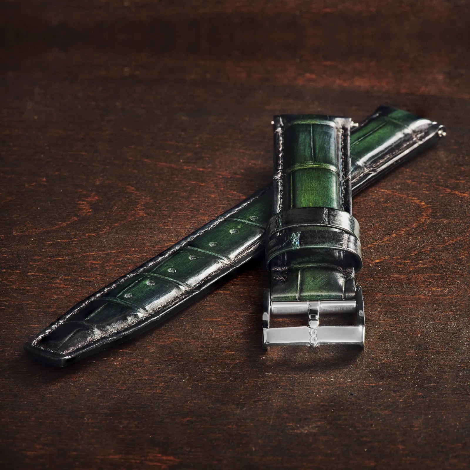 Knot S18-SFC-PBL 時計ベルト バンド パティーヌ仕上げ クロコダイル