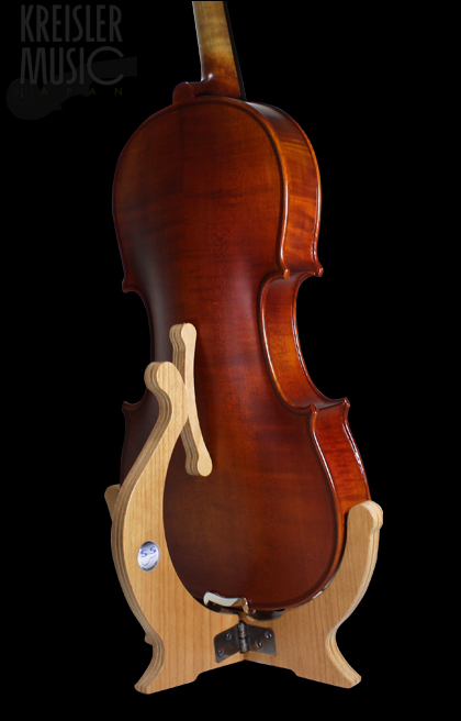 バイオリン 高級木製スタンド ライトブラウン◇東欧SAS社製 折りたたみ