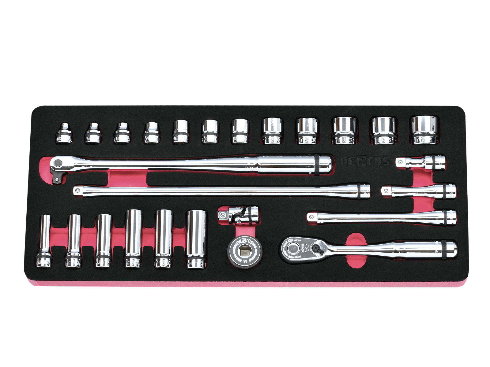 ネプロス 9.5sq.ソケットレンチセット（六角）[26点] | KTCツール