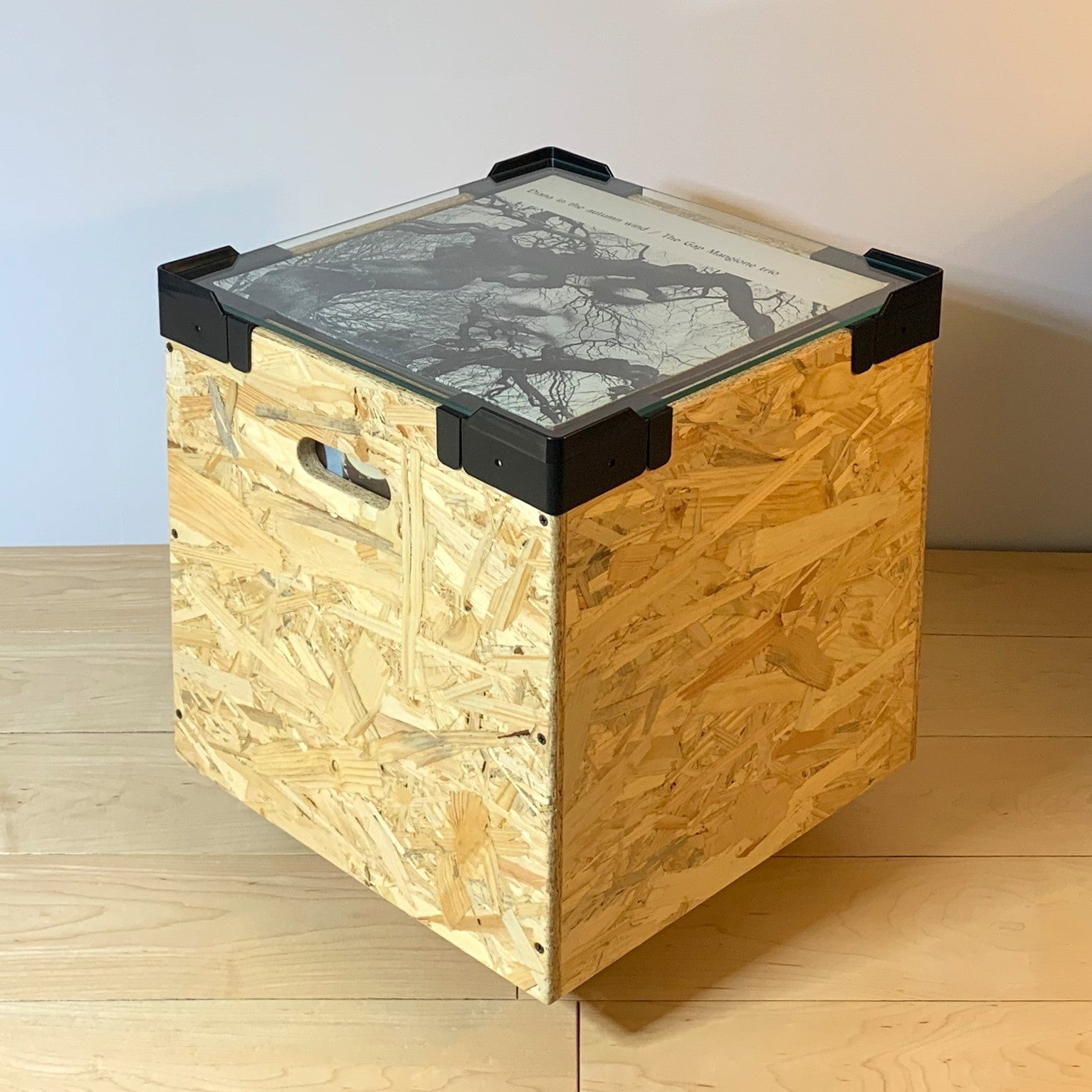 BoreCrew！ドラム缶 ボックス マッドブラック OSB合板 Storage Box