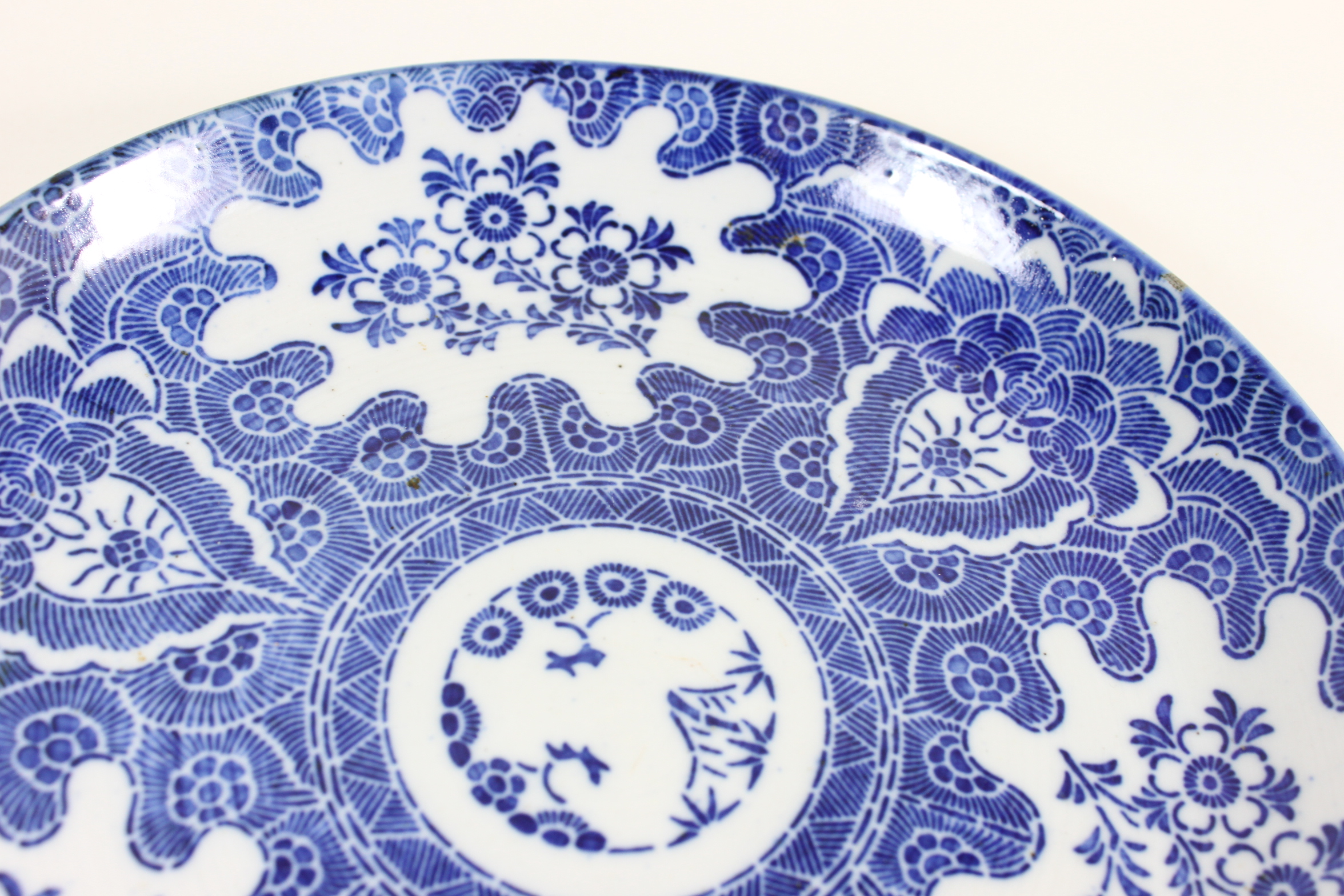 中国明時代染付お皿(七寸) 中国明時代染付7寸お皿2点 中国明時代 古染