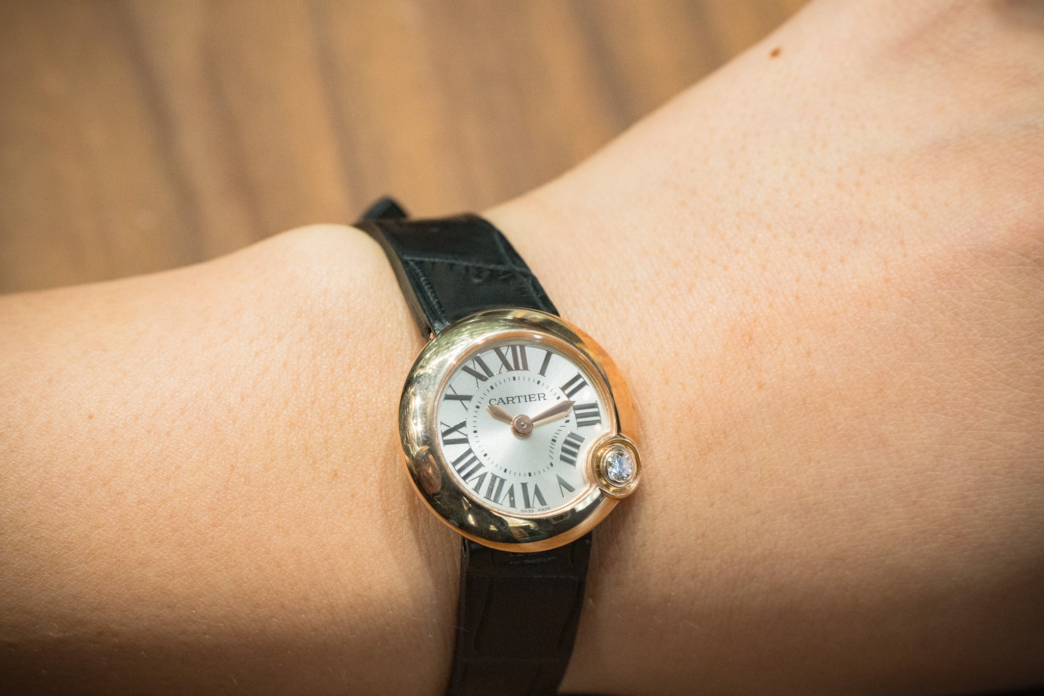 こゆき【新品】カルティエ バロンブラン26㎜用 純正 ベルト パール