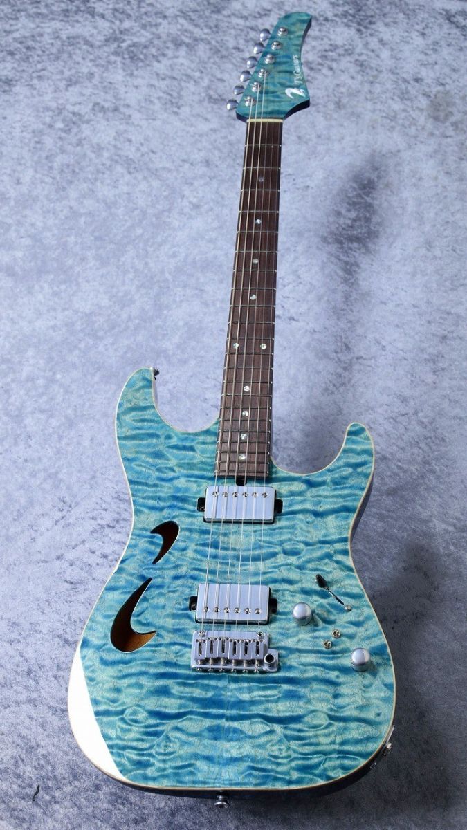 Schetter エレキギター キルテッドトップ 青 Schetter エレキギター