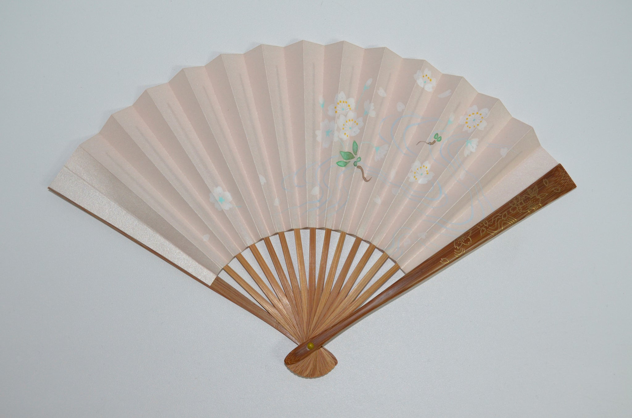 京都老舗 宮脇賣扇庵 七福神 金の扇子 七福神装飾扇子 竹製スタンド