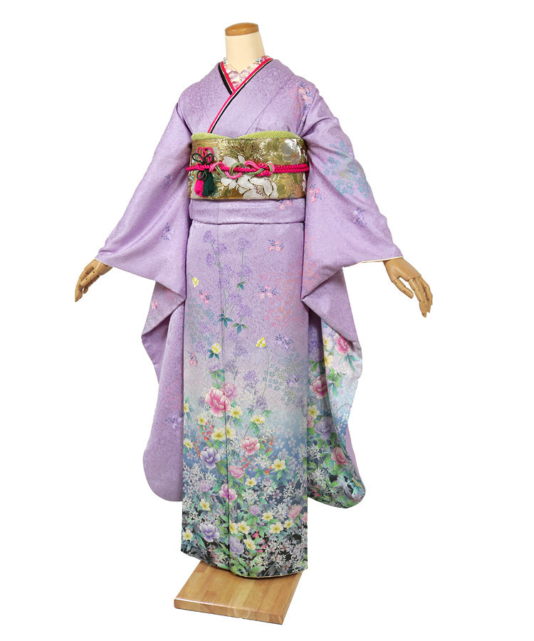 KP1780 振袖 身丈172cm 正絹 着物 成人式 トールサイズ KP1780 振袖