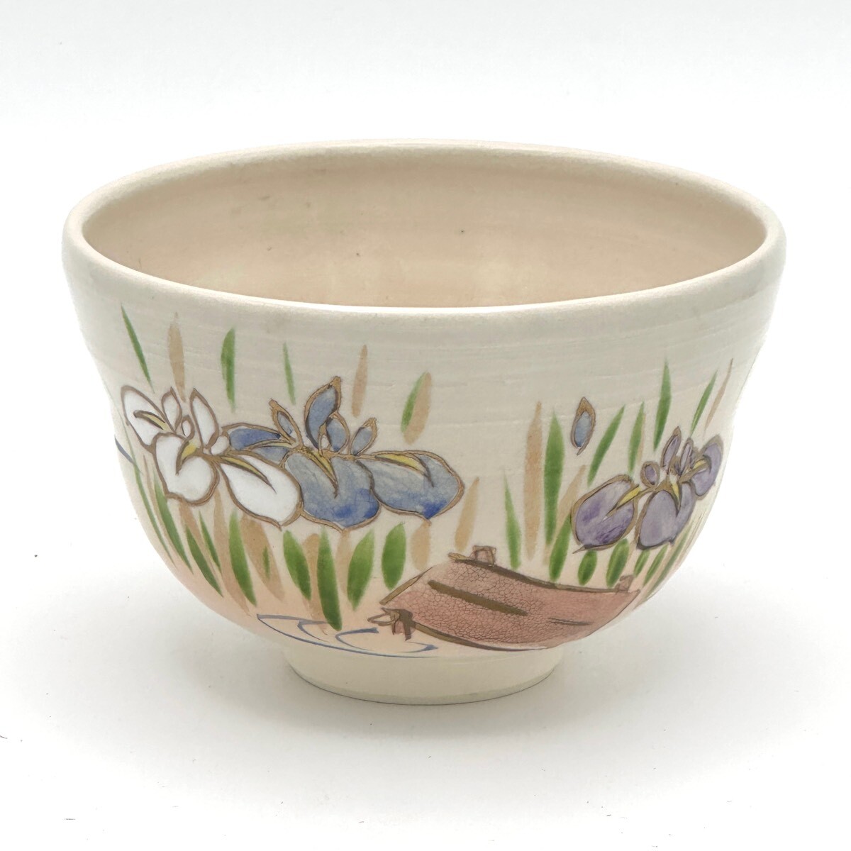 八木海峰作 京焼 抹茶茶碗(杜若)｜抹茶道具｜京なごみオンラインショップ