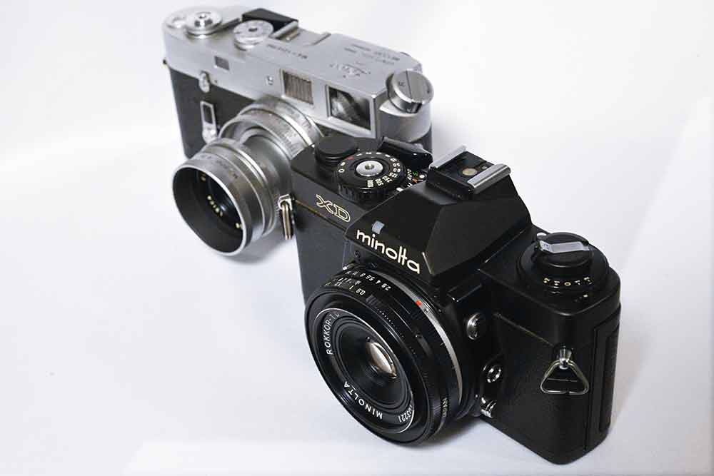 フィルムカメラ Minolta 35 Model E ROKKOR 1:2.8 f=45mm フィルム