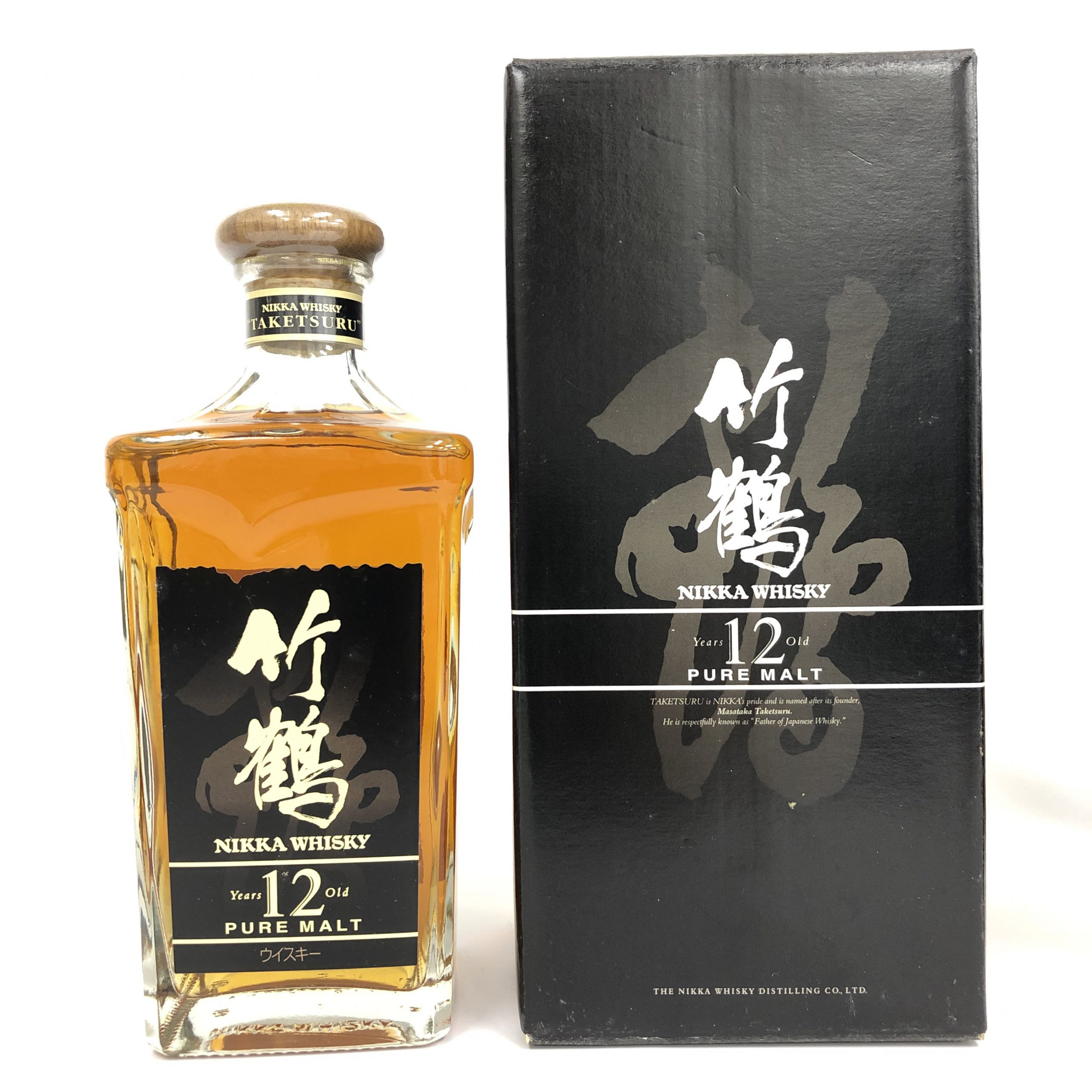 竹鶴 12年 ピュアモルト 角瓶 黒ラベル - 国内最大級お酒専門の競売-L