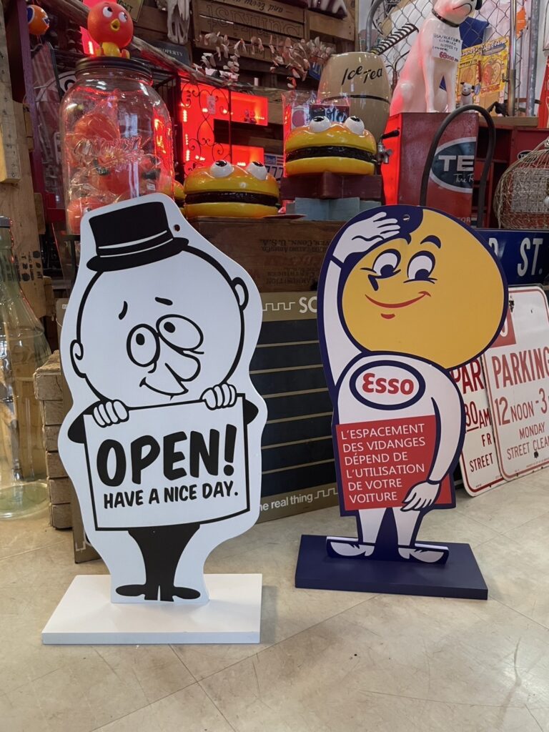 ビンテージ木製看板 ESSOBOY検）アドバタイジング企業販促ガレージ