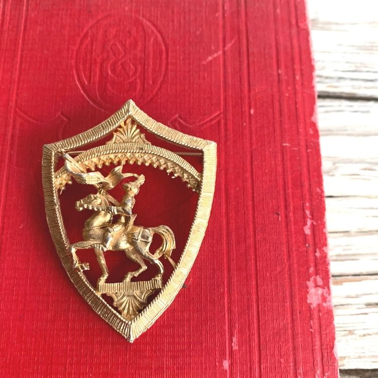 珍品◼️蔵からカッコイイ西洋騎士のアンティークなブロンズの盾の様