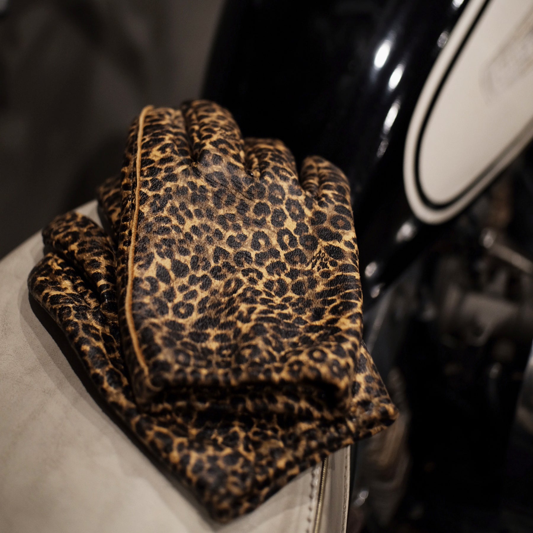 Lamp gloves -Utility glove Shorty- LEOPARD