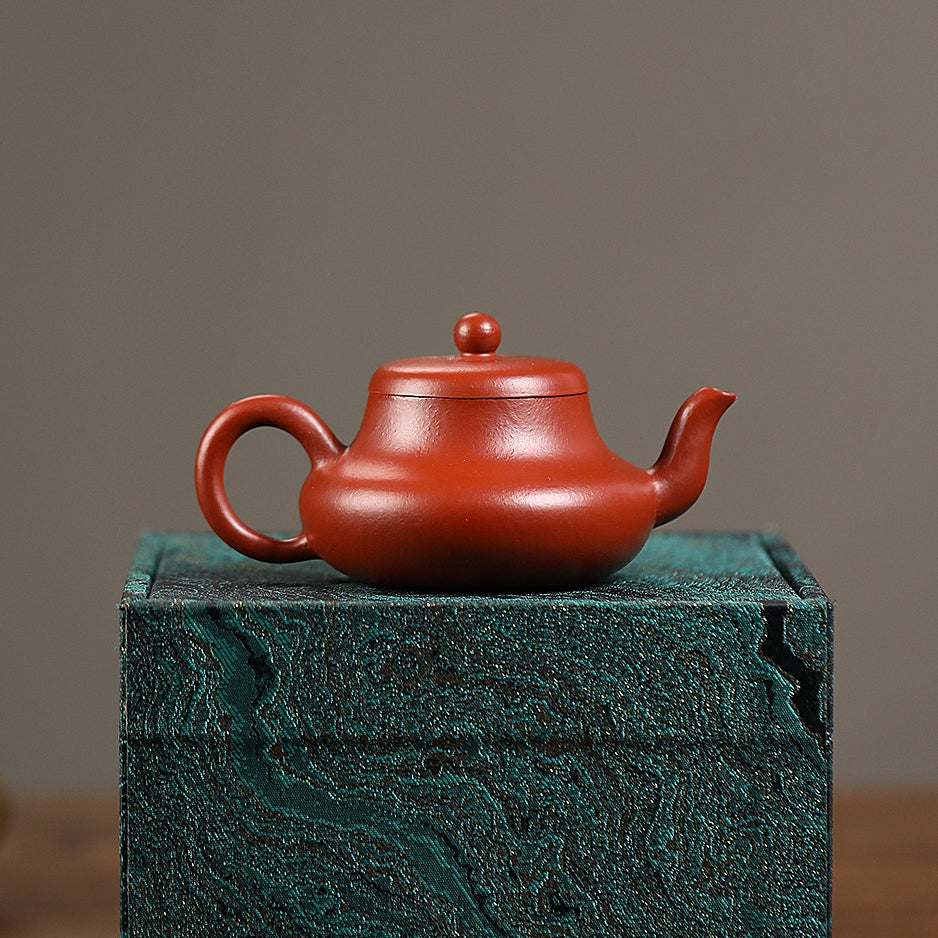 中国 紫砂 黄泥 布袋摘 梅文 急須 茶壷 在銘 C R5770 中国 紫砂 黄泥