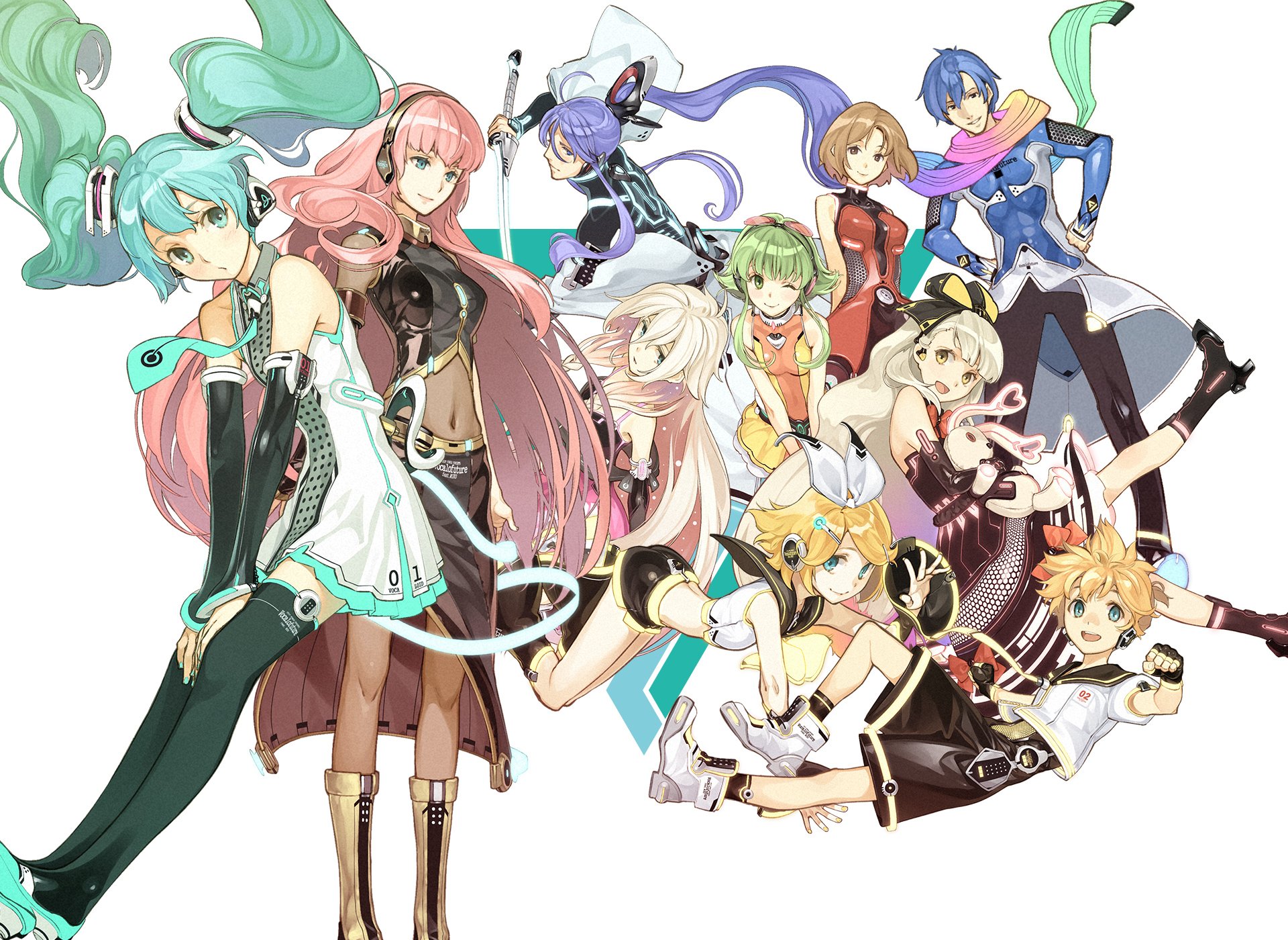 初音ミク ミニ色紙 セット ナンジャタウン ミク ルカ リン レン カイト