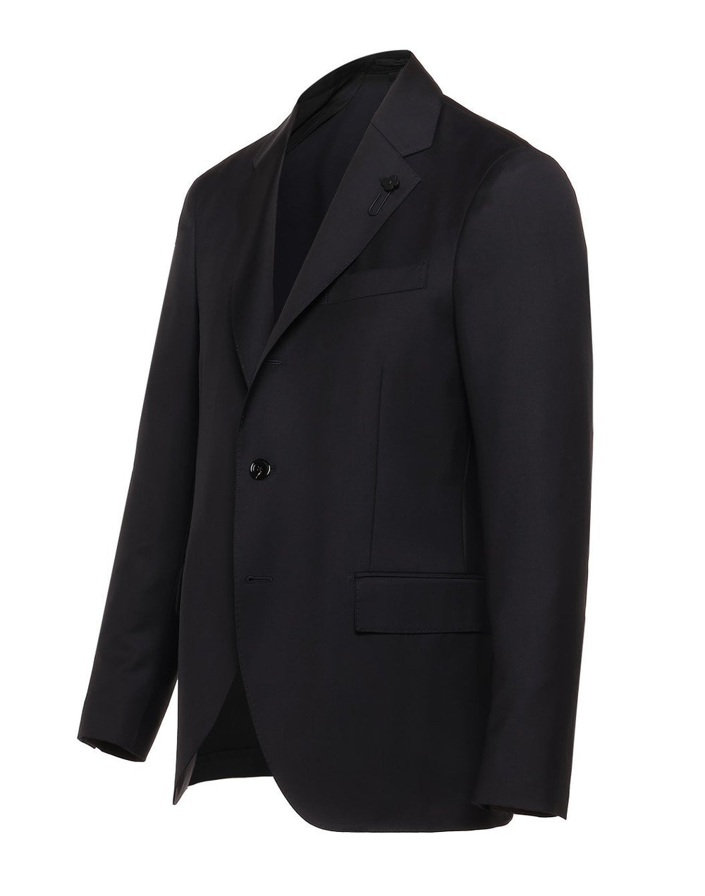 ハンガー付属 新品 LARDINI ウール ジレ 44 チャコールグレー