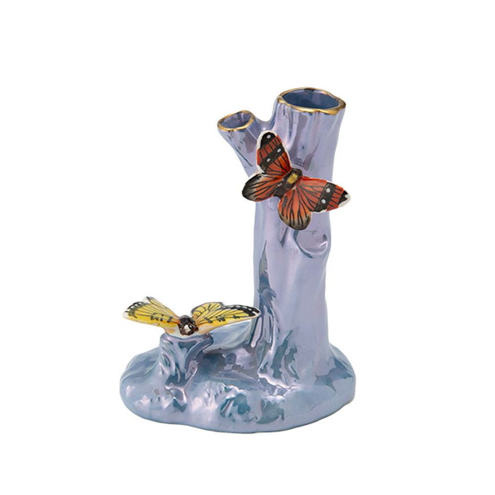 1点限り】オールドノリタケ アールデコ オレンジラスター彩 二口花瓶