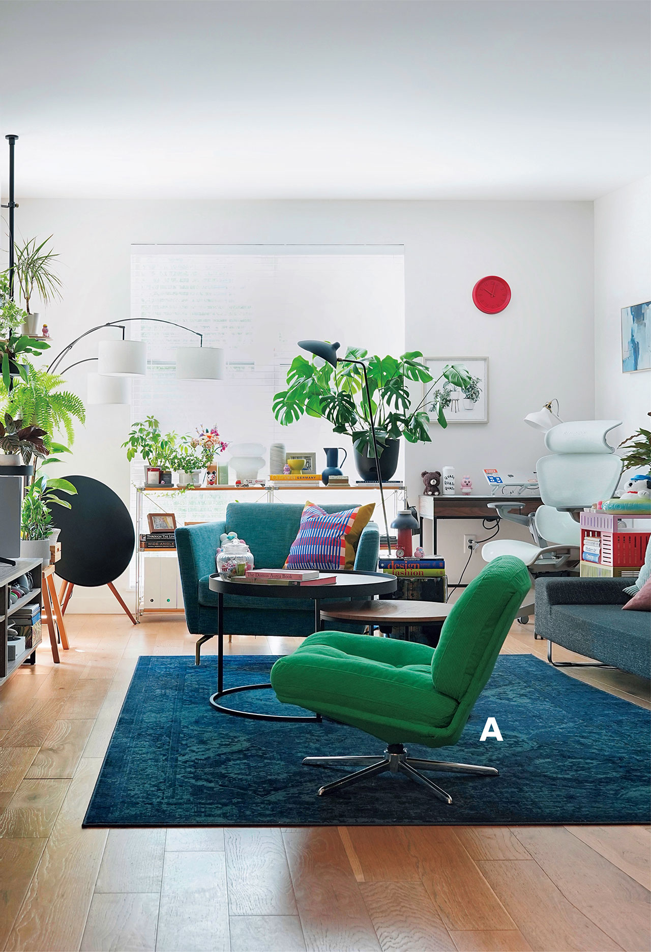 イケア ディヴリンゲ風ソファ 回転パーソナルチェア グリーン IKEA