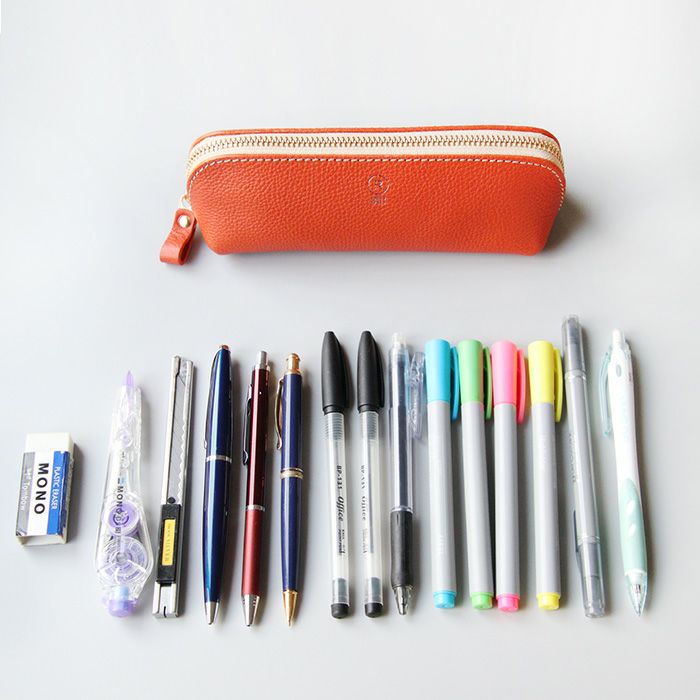 アリゾナレザー／三角ペンケース [sokunou] ｜革鞄・革小物のPORCO