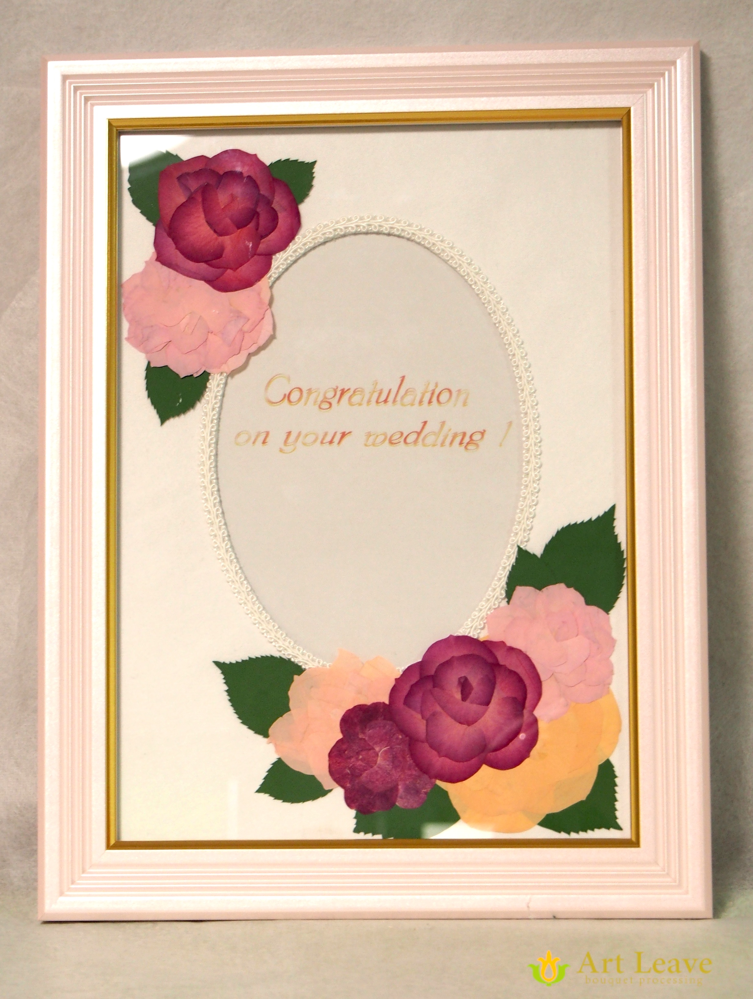 作者不明 写真 アート フラワー ピンク 額付