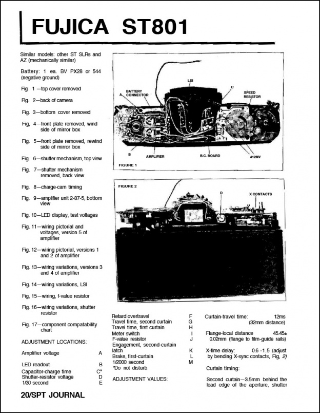 Product Details | Fujica ST-801 Repair Article | Fuji | Service