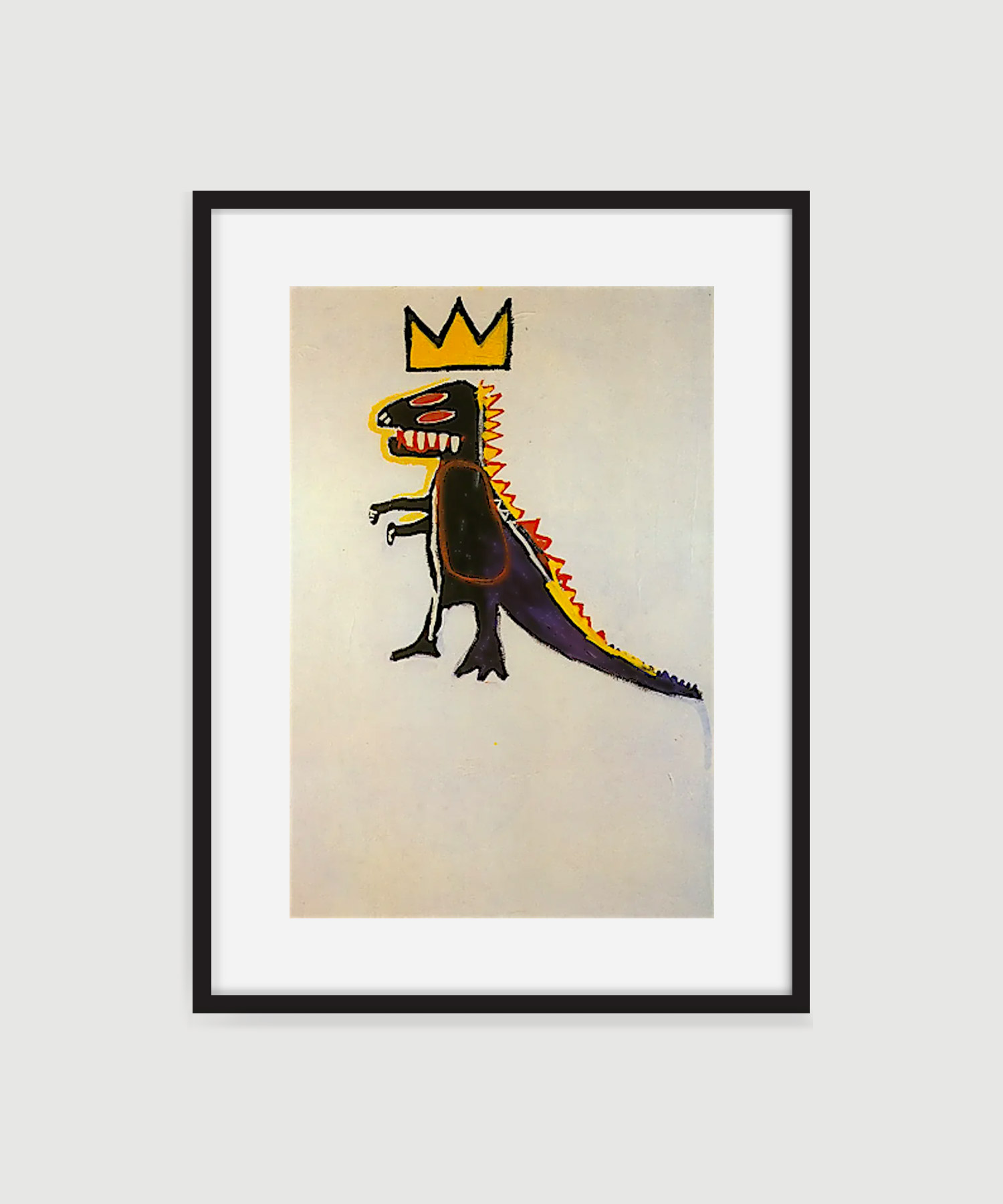 ヴァイタフォン 1984（バスキア）ポスター 額縁付き] ジャン＝ミシェル