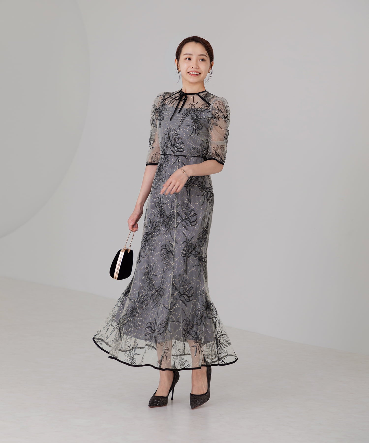 Leja バックリボン シアーマーメイドフレアドレス Leja（レジャ）の