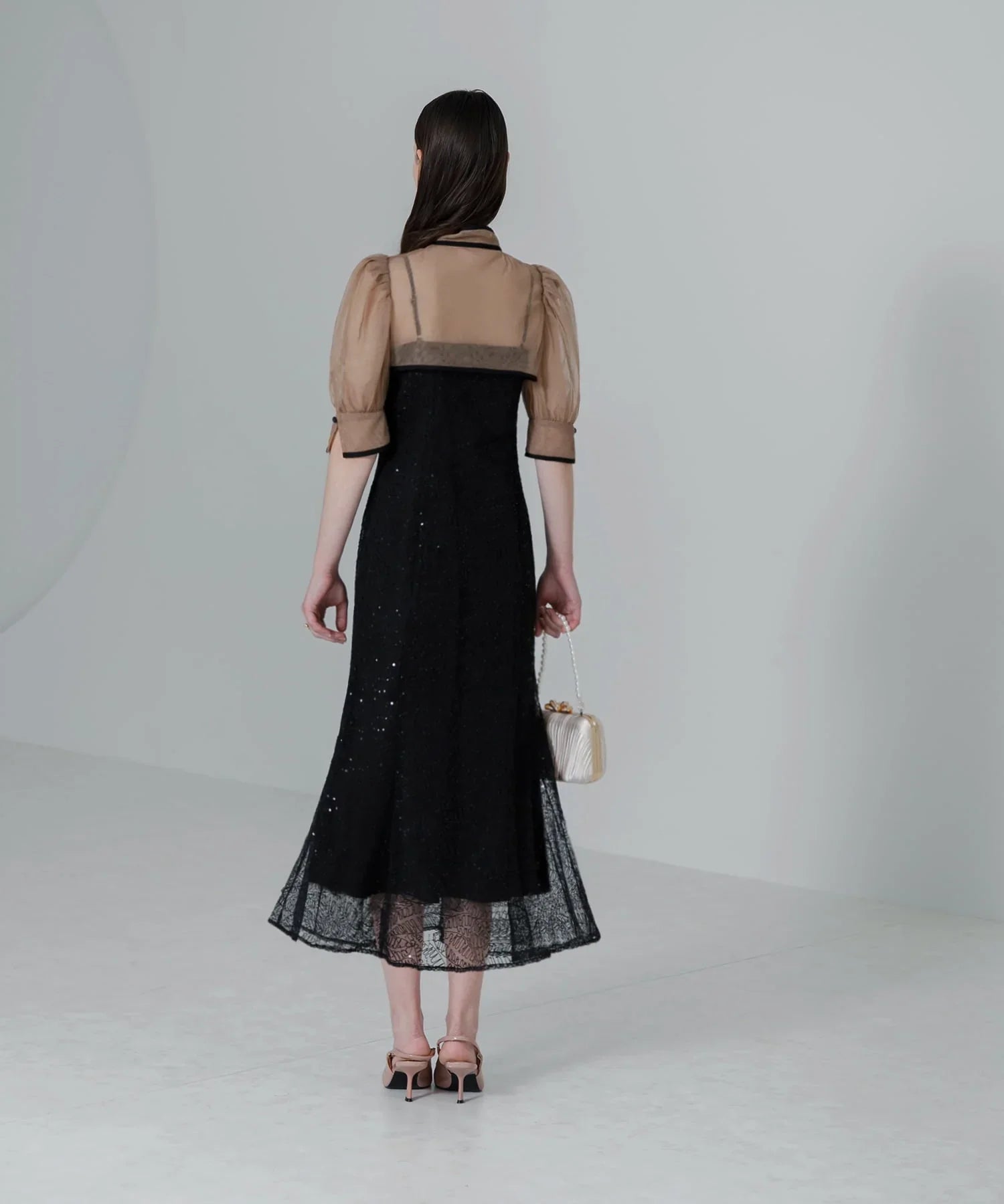 当日発送】スパンコールボタニカルマーメイドボレロ2WAYドレス