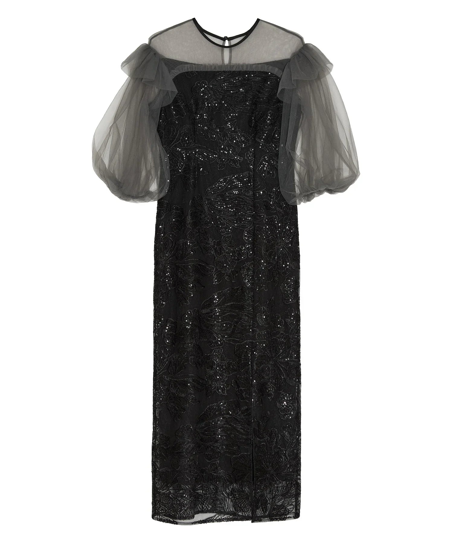 当日発送】フラワースパンコールシアーフリルスリーブIライン