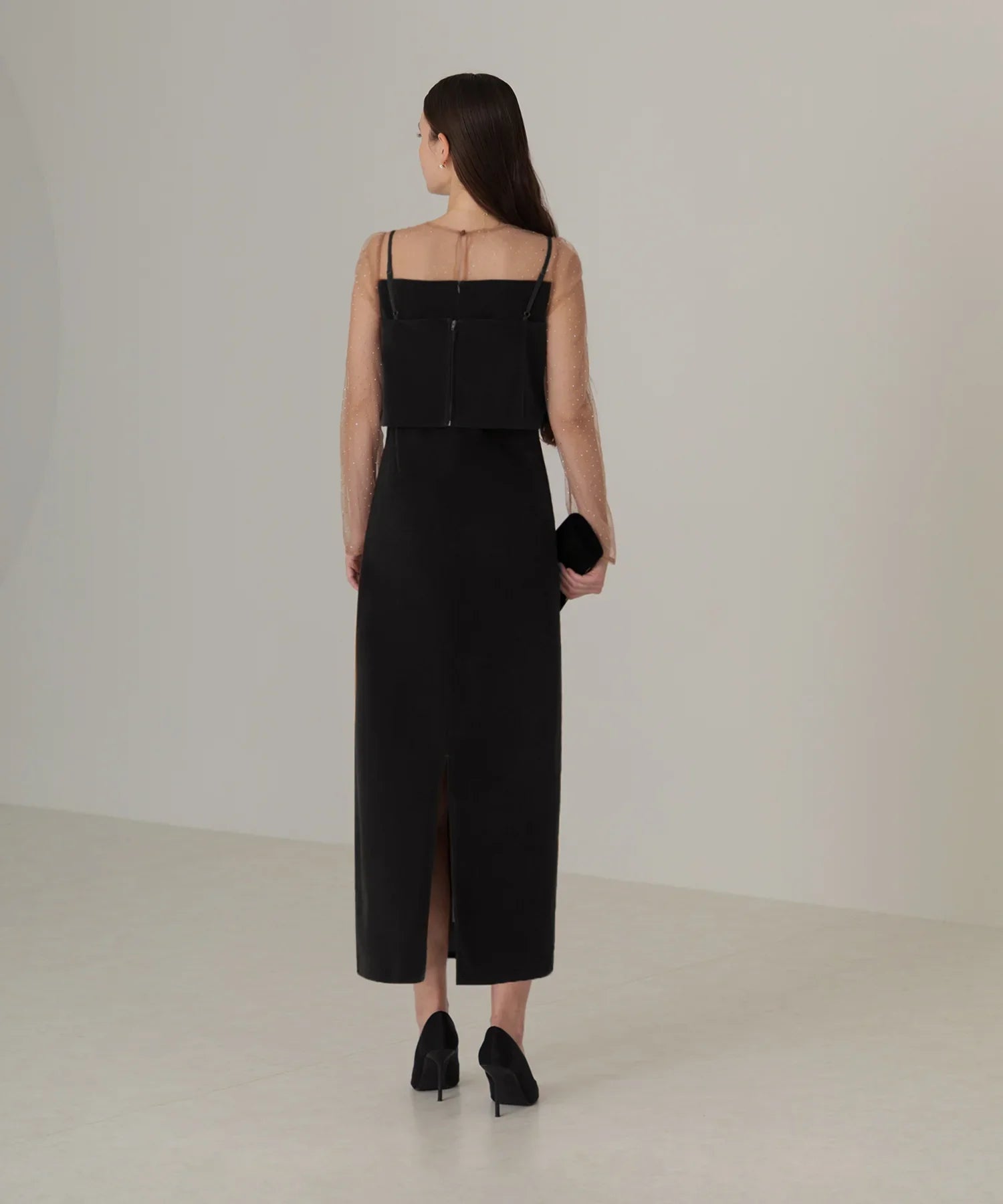 当日発送】2WAYリボンビスチェドットストーンベロアドレスパーティー